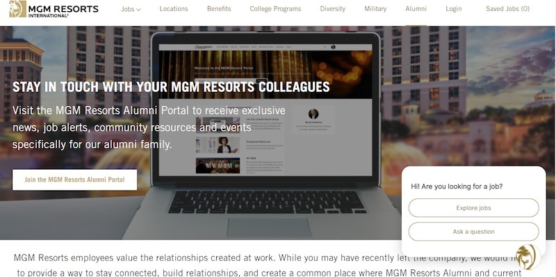 MGM Resorts - employer branding - career page